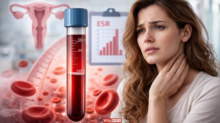Blood test showing high ESR levels in females due to inflammation and hormonal factors