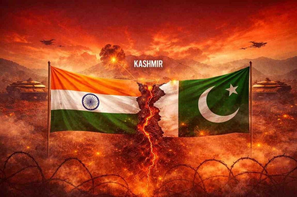 Image showing enmity between India and Pakistan